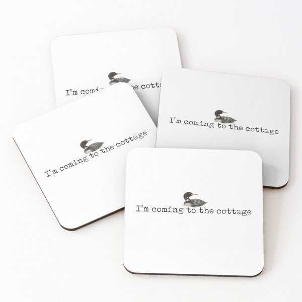 Item preview, I'm coming to the cottage - Heated Rivalry quote / Vintage Loon Art, Cottage, Ilya Rozanov, Shane Hollander, Hollanov, Stupid Canadian Wolf Bird designed and sold by RosefinchArt.