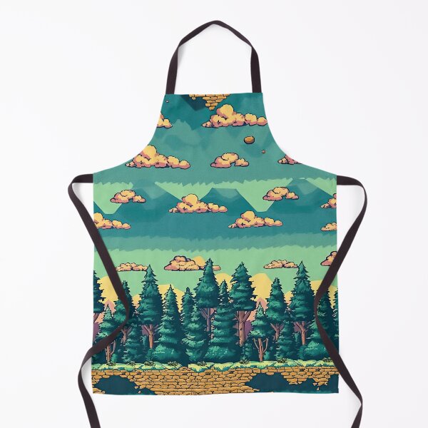 Item preview, Pixel Art Landscape Seamless Pattern | Nostalgic gamer vibes designed and sold by casaloomaria.