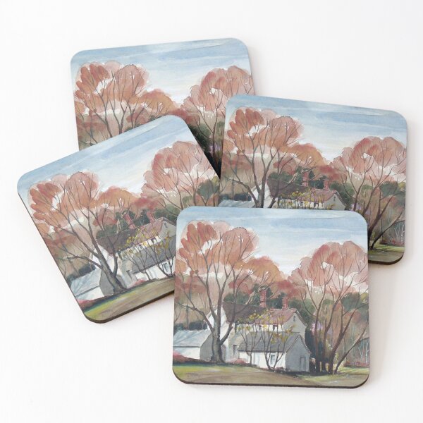 Item preview, Fall Trees with a House designed and sold by palmprints.