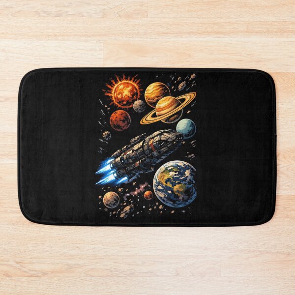 Item preview, Sci-Fi Spaceship Solar System Art designed and sold by Fenay Designs.