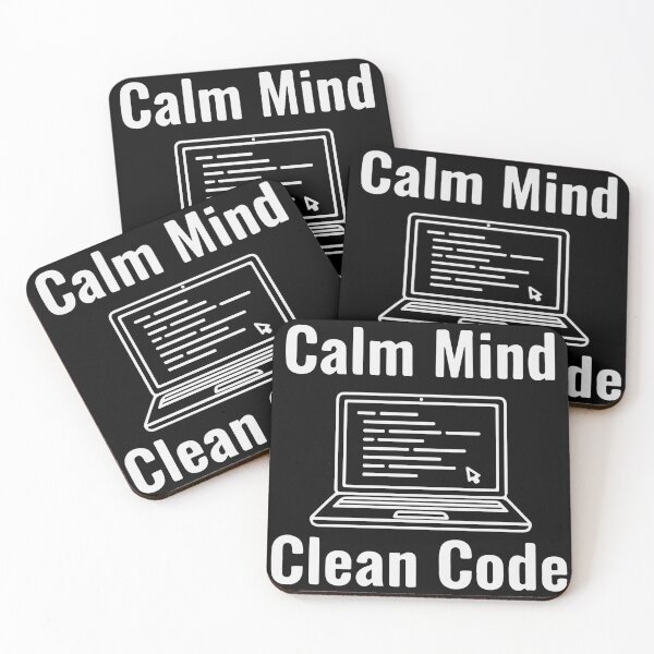 Item preview, Calm Mind Clean Code T-Shirt  Minimal Programmer Motivation Tee designed and sold by Design-Pro-21.