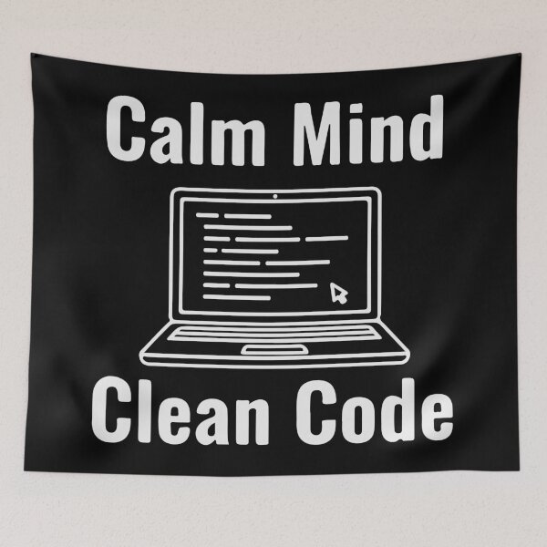 Item preview, Calm Mind Clean Code T-Shirt  Minimal Programmer Motivation Tee designed and sold by Design-Pro-21.