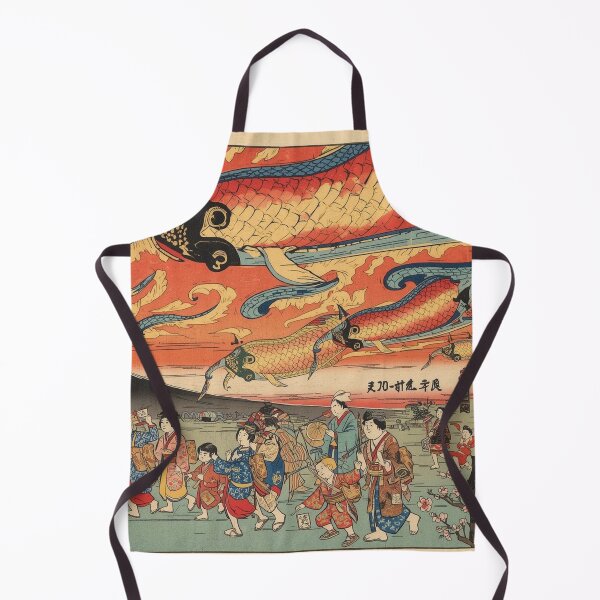Item preview, Edo Period Koinobori Kite Festival - Vibrant Ukiyo-e Sunset Art designed and sold by Vandy Fullam.