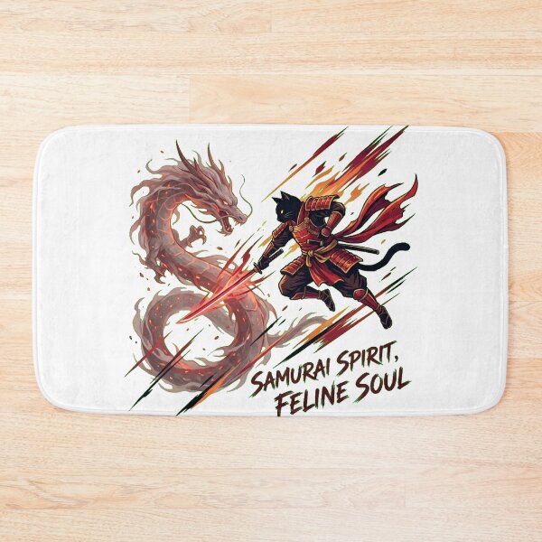 Item preview, The Black Cat Samurai: Dragon Smoke Slayer Epic Art designed and sold by Thaivi Design.