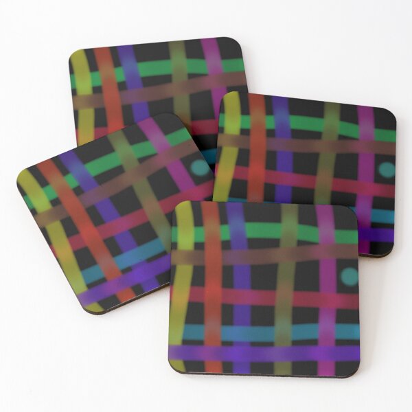 Item preview, Colorful Grid on Black designed and sold by masabo.