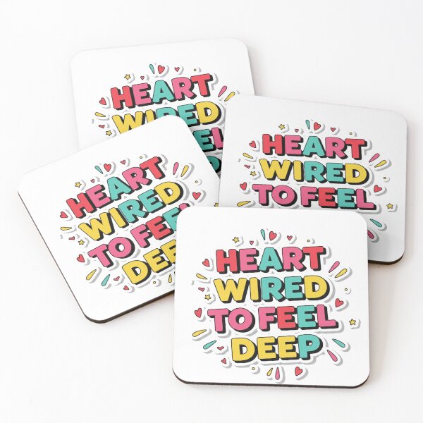 Item preview, Heart Wired To Feel Deep. Emotional Quote Typography Design for Deep Feelers designed and sold by Aarvya Fashion Club ( A.F.C ).