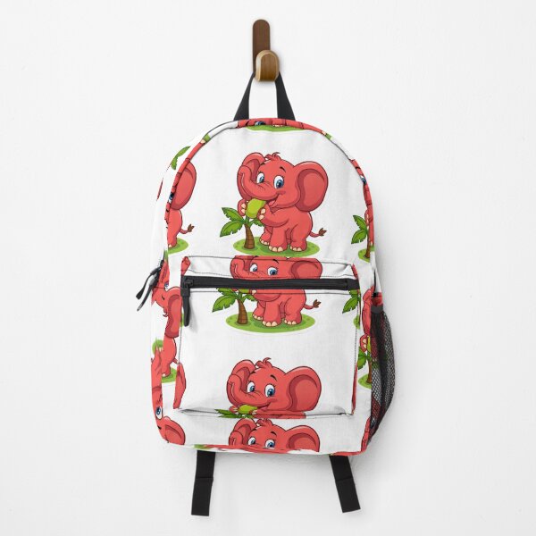 Item preview, Cartoon red Elephant enjoying near a banana tree designed and sold by MagicMaker1984.