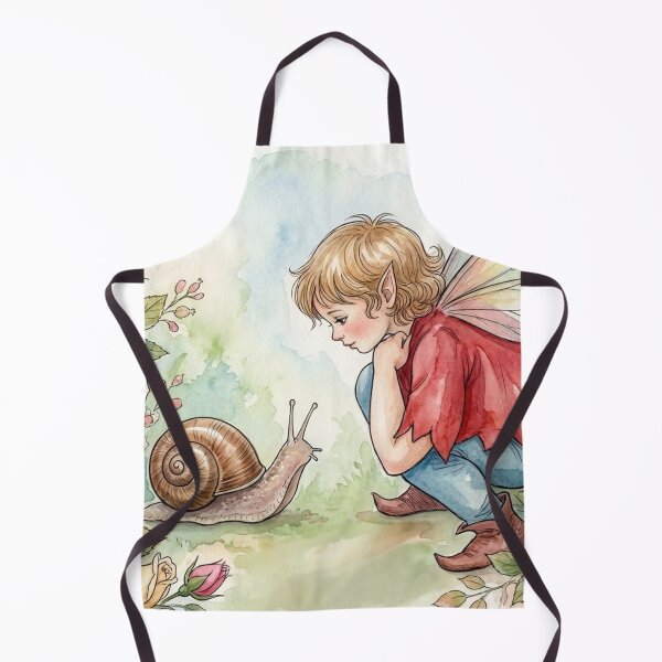 Item preview, A encounter between a pixie and a snail designed and sold by Faerieglen.