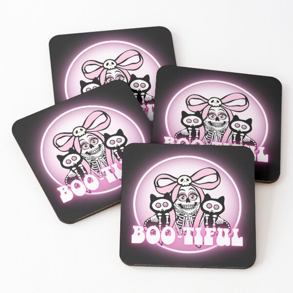 Item preview, Boo-tiful halloween skull & cats designed and sold by ChicaTees.