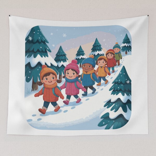 Item preview, Children on a walk in the forest designed and sold by desinganddecor.