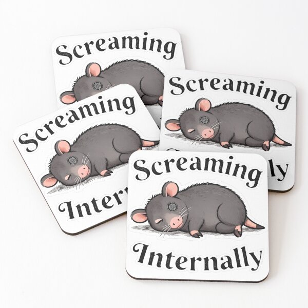 Item preview, Funny Opossum Screaming Internally Mental Health  designed and sold by gaogle.
