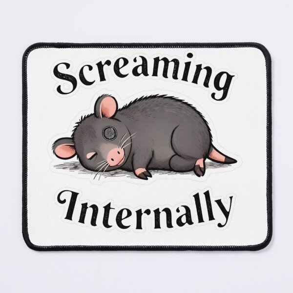 Item preview, Funny Opossum Screaming Internally Mental Health  designed and sold by gaogle.