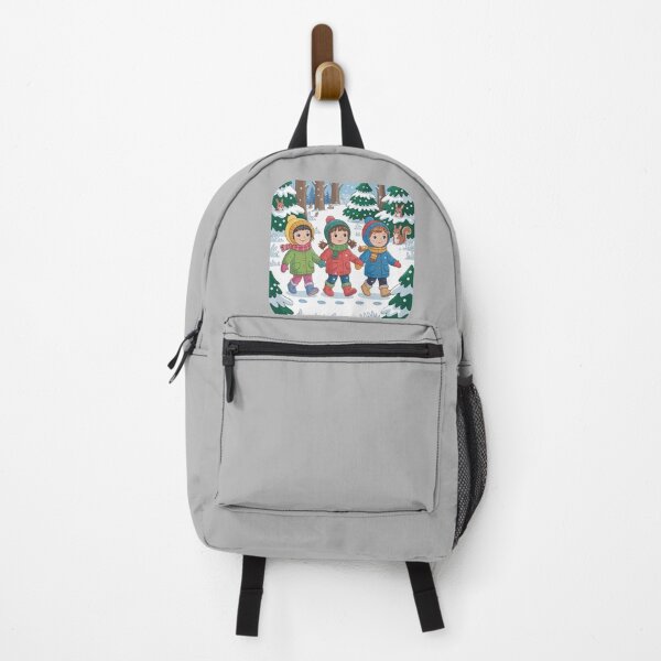 Item preview, A group of children walks through the forest in winter designed and sold by desinganddecor.