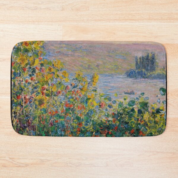 Item preview, Flower Beds at Vetheuil by Claude Monet: Luminous Impressionist Garden Poster designed and sold by artofuniverse.