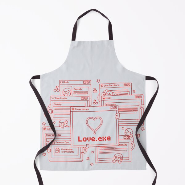 Item preview, Love.exe Retro Desktop - Red Line Art Y2K Aesthetic Heart designed and sold by HappySproutArt.