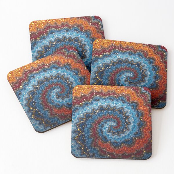 Item preview, Aboriginal Inspired Dot Art - A Whirlwind of Wavy Lava and Water designed and sold by GrinGalore.