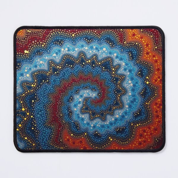 Item preview, Aboriginal Inspired Dot Art - A Whirlwind of Wavy Lava and Water designed and sold by GrinGalore.