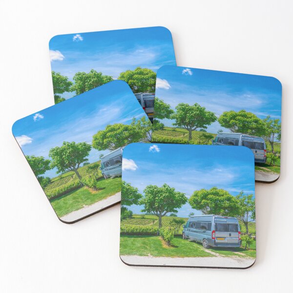 Item preview, Campervan Motorhome Parked by French Vineyard on a Sunny Summer Day designed and sold by acceleratorhams.