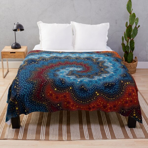 Item preview, Aboriginal Inspired Dot Art - A Whirlwind of Wavy Lava and Water designed and sold by GrinGalore.