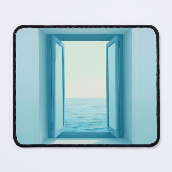 Item preview, Horizon Open: Modern Minimalist Open Window Ocean View Wall Art designed and sold by Cozyartsss.