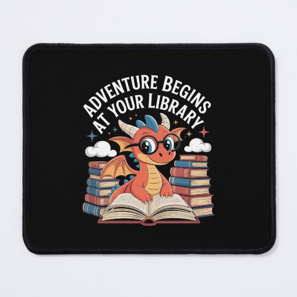 Item preview, Adventure Begins At Your Library Adventure Summer Book Lover designed and sold by DigitaldeligArt.