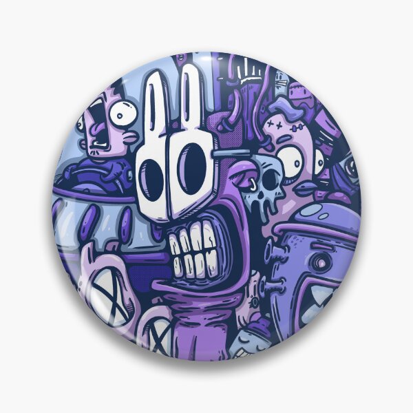 Item preview, Purple Chaos: A surreal jumble of monsters, robots, and graffiti designed and sold by manuvila.