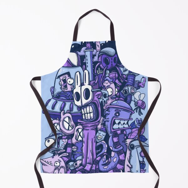 Item preview, Purple Chaos: A surreal jumble of monsters, robots, and graffiti designed and sold by manuvila.