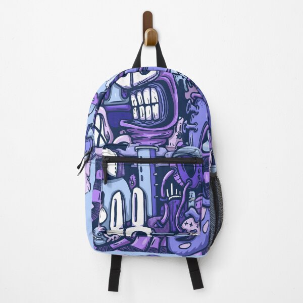 Item preview, Purple Chaos: A surreal jumble of monsters, robots, and graffiti designed and sold by manuvila.
