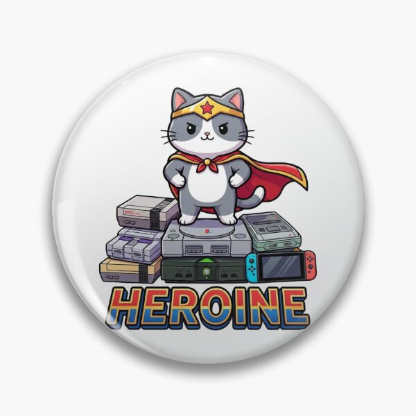Item preview, Heroine - Wonder Cat Super Gamer & Retro Consoles designed and sold by GemajoStudio.