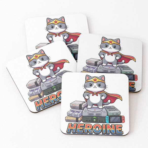 Item preview, Heroine - Wonder Cat Super Gamer & Retro Consoles designed and sold by GemajoStudio.
