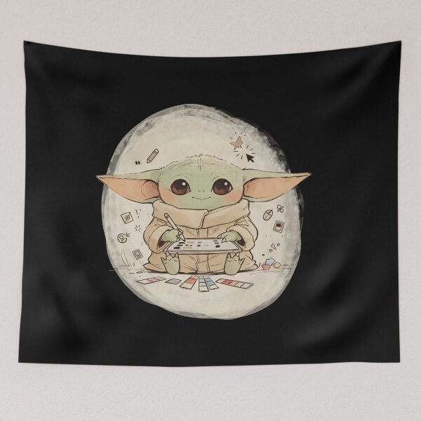 Item preview, BABY YODA GRAPHIC DESIGNER designed and sold by LIS AND MELIVERSO.
