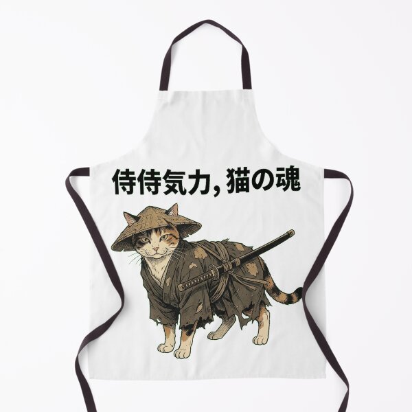 Item preview, The Wandering Ronin: Calico Samurai Cat Woodblock Art designed and sold by Thaivi Design.