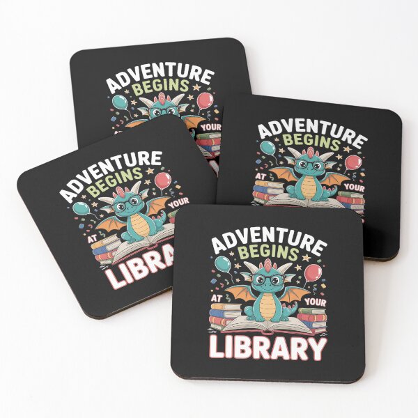 Item preview, Adventure Begins At Your Library Book Lover Adventure Summer designed and sold by DigitaldeligArt.