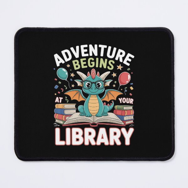 Item preview, Adventure Begins At Your Library Book Lover Adventure Summer designed and sold by DigitaldeligArt.