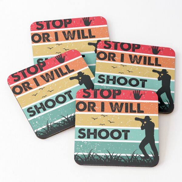 Item preview, Stop or I Will Shoot: Retro Photographer designed and sold by Designdos.