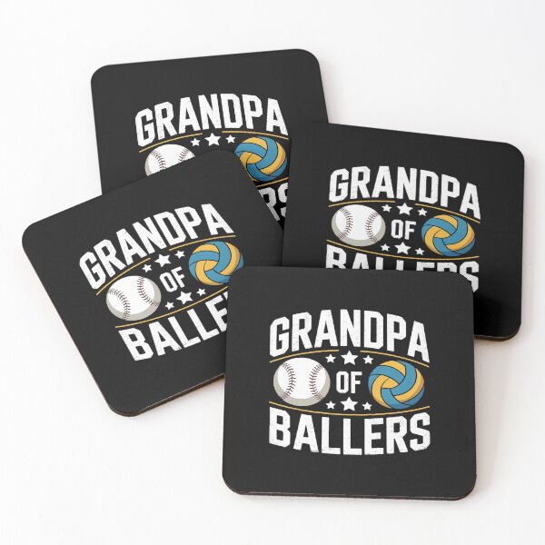 Item preview, Grandpa Of Ballers Proud Baseball Volleyball Grandpa  designed and sold by MarkLeedsArt.
