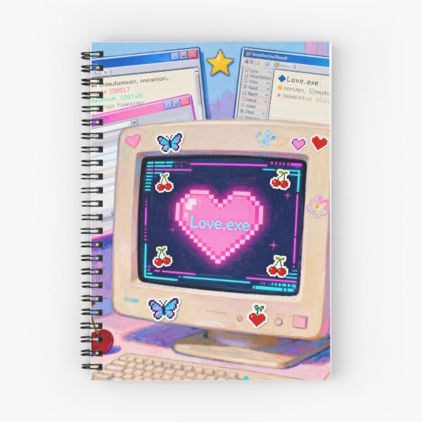 Item preview, Love.exe Nostalgic Desktop - Retro Y2K Painterly Art Heart designed and sold by HappySproutArt.