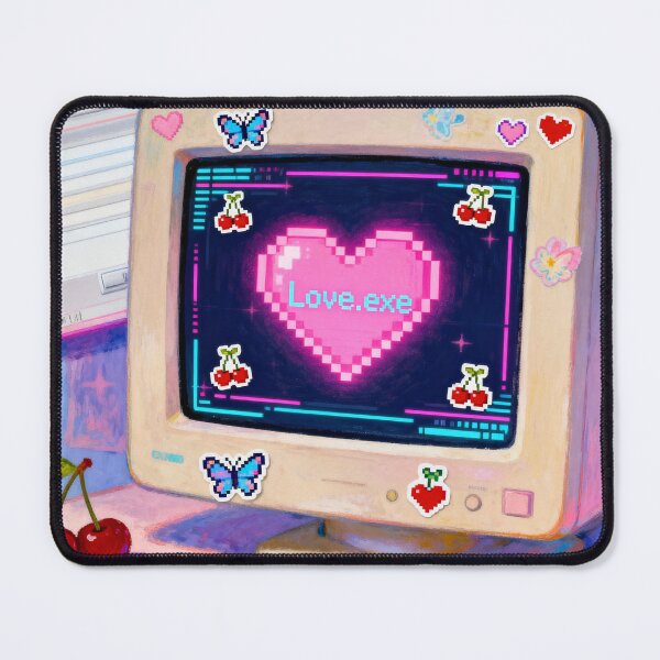 Item preview, Love.exe Nostalgic Desktop - Retro Y2K Painterly Art Heart designed and sold by HappySproutArt.