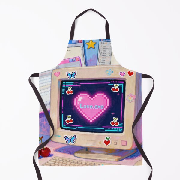 Item preview, Love.exe Nostalgic Desktop - Retro Y2K Painterly Art Heart designed and sold by HappySproutArt.