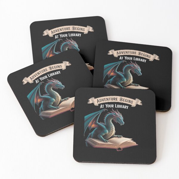 Item preview, Adventure Begins At Your Library Dragons Reading Summer designed and sold by DigitaldeligArt.