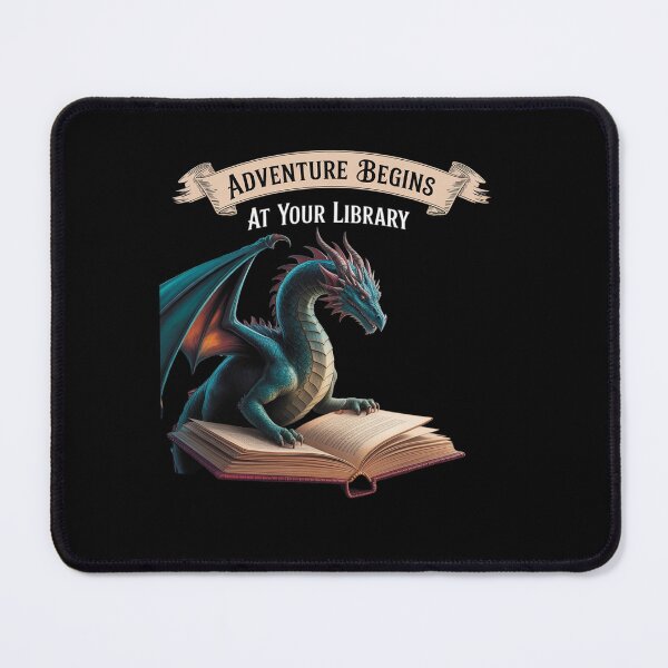 Item preview, Adventure Begins At Your Library Dragons Reading Summer designed and sold by DigitaldeligArt.