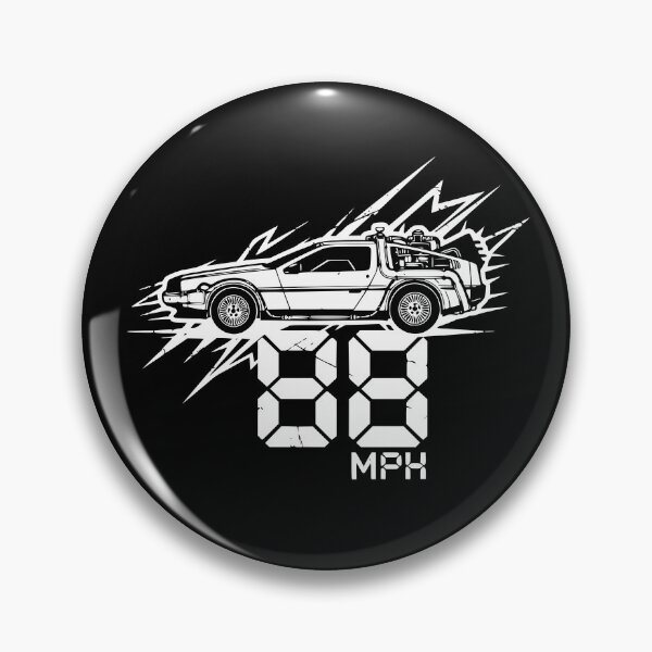 Item preview, 88 MPH Time Machine DeLorean Retro Cinema White designed and sold by Off-Road-Zone.