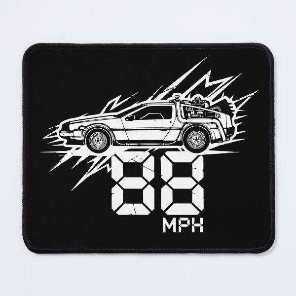 Item preview, 88 MPH Time Machine DeLorean Retro Cinema White designed and sold by Off-Road-Zone.