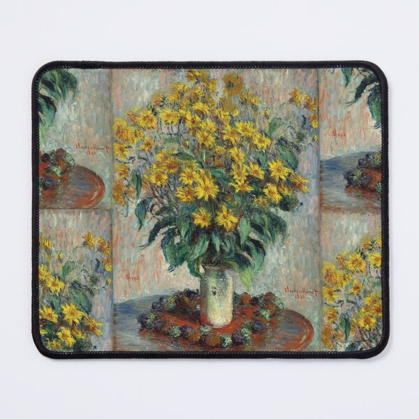 Item preview, Jerusalem Artichoke Flowers by Claude Monet: Vibrant Impressionist Floral Poster designed and sold by artofuniverse.