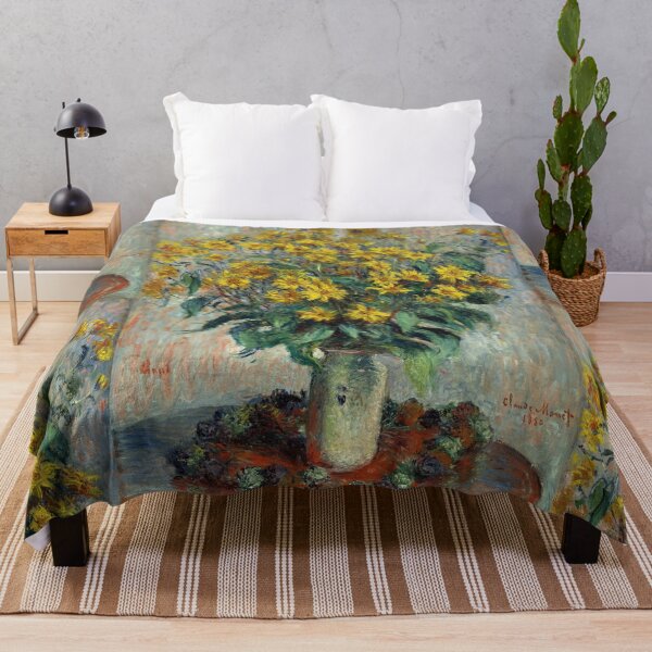 Item preview, Jerusalem Artichoke Flowers by Claude Monet: Vibrant Impressionist Floral Poster designed and sold by artofuniverse.