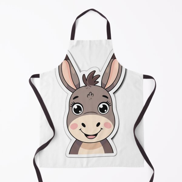 Item preview, Cute Kawaii Donkey Sticker – Adorable Cartoon Animal Illustration designed and sold by MiniPrintMagic.