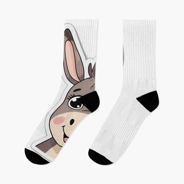 Item preview, Cute Kawaii Donkey Sticker – Adorable Cartoon Animal Illustration designed and sold by MiniPrintMagic.