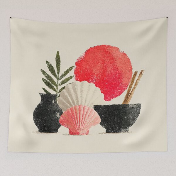 Item preview, Minimalist Japanese Red Sun Still Life designed and sold by bubblegoth.