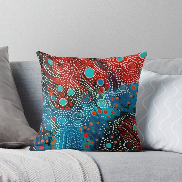 Item preview, Aboriginal Inspired Dot Art - Lava Splashes on Water designed and sold by GrinGalore.