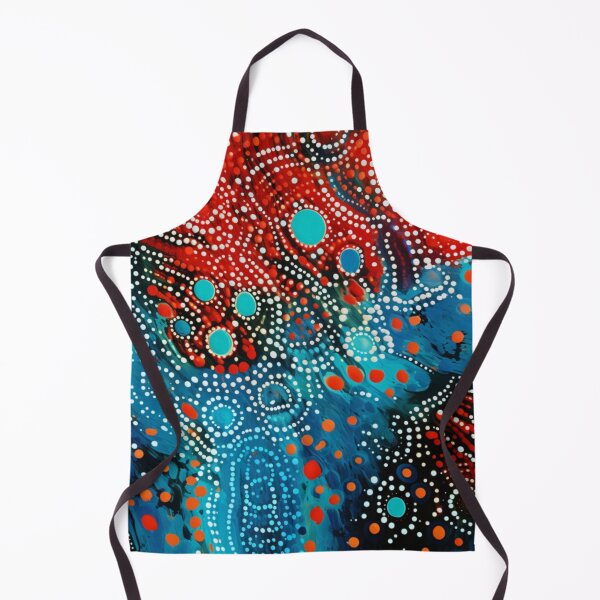 Item preview, Aboriginal Inspired Dot Art - Lava Splashes on Water designed and sold by GrinGalore.